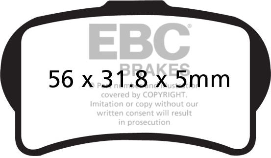 EBC-Brakes Carbon TT Pads for Enduro/MX Bikes to fit Front Left