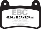 EBC-Brakes British Made Kevlar® Organic FA Series Brake Pads to fit Front Left