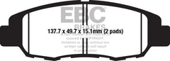 EBC-Brakes Standard Organic Brake Pads to fit Rear Left