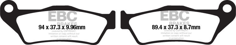 EBC-Brakes British Made Kevlar® Organic FA Series Brake Pads to fit Rear Left