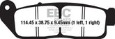 EBC-Brakes British Made Semi-Sintered V-Pads to fit Front Left