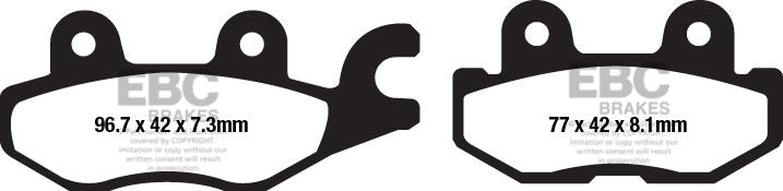 EBC-Brakes R Series Heavy Duty Sintered Brake Pads to fit Rear Left