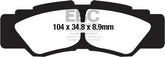 EBC-Brakes Carbon TT Pads for Enduro/MX Bikes to fit Rear Left