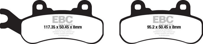EBC-Brakes Carbon TT Pads for Enduro/MX Bikes to fit Front Right