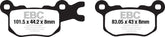 EBC-Brakes Carbon TT Pads for Enduro/MX Bikes to fit Rear Left