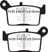 EBC-Brakes British Made Kevlar® Organic FA Series Brake Pads to fit Rear Right