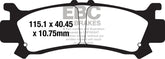 EBC-Brakes Carbon TT Pads for Enduro/MX Bikes to fit Front Left