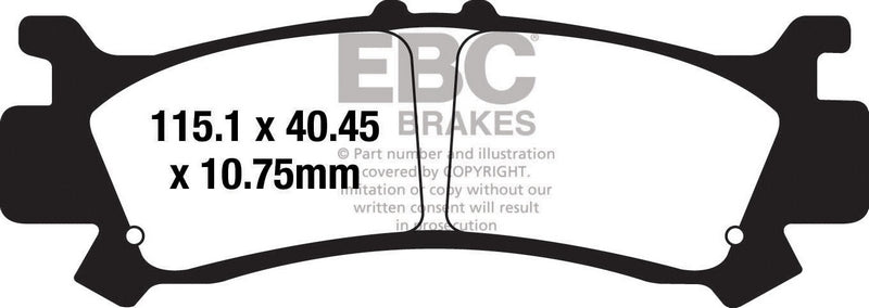 EBC-Brakes Carbon TT Pads for Enduro/MX Bikes to fit Front Right