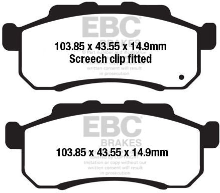 EBC-Brakes Carbon TT Pads for Enduro/MX Bikes to fit Front Left