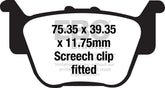 EBC-Brakes Carbon TT Pads for Enduro/MX Bikes to fit Rear Left