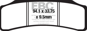 EBC-Brakes GPFAX Sintered Road Brake Pads to fit Front Left