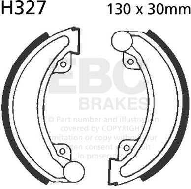 EBC-Brakes Plain Motorcycle Replacement Brake Shoes to fit Front Left
