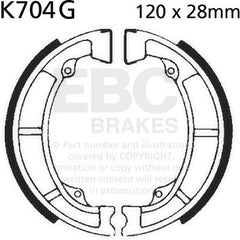 EBC-Brakes Motorcycle Grooved Replacement Brake Shoes to fit Front Left