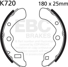 EBC-Brakes Plain Motorcycle Replacement Brake Shoes to fit Rear Left