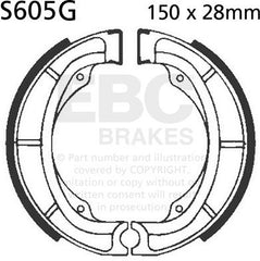 EBC-Brakes Motorcycle Grooved Replacement Brake Shoes to fit Rear Right