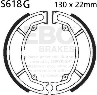 EBC-Brakes Motorcycle Grooved Replacement Brake Shoes to fit Front Left