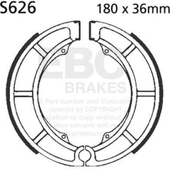 EBC-Brakes Plain Motorcycle Replacement Brake Shoes to fit Rear Left