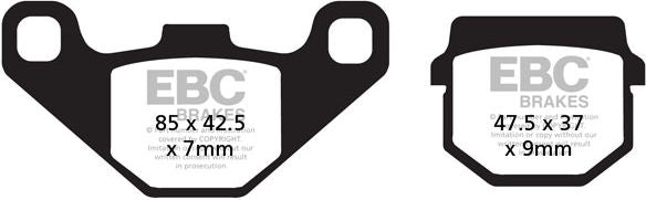 EBC-Brakes SFAHH Sintered Scooter Series Pads to fit Rear Left