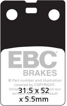 EBC-Brakes SFA Series Scooter Organic Pads to fit Front Left