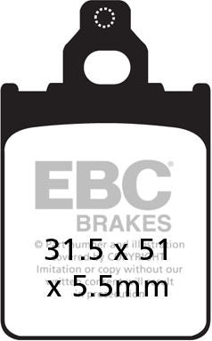 EBC-Brakes SFA Series Scooter Organic Pads to fit Front Left