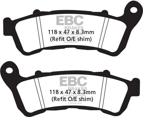 EBC-Brakes SFA Series Scooter Organic Pads to fit Front Left