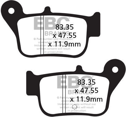 EBC-Brakes SFA Series Scooter Organic Pads to fit Rear Right
