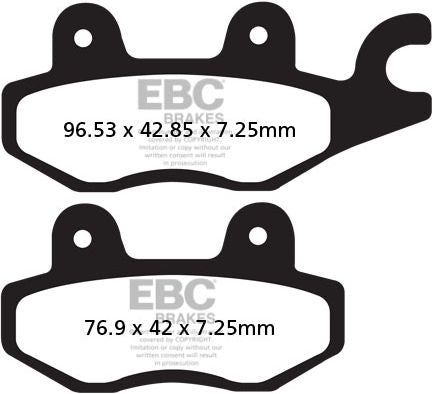 EBC-Brakes SFA Series Scooter Organic Pads to fit Front Left