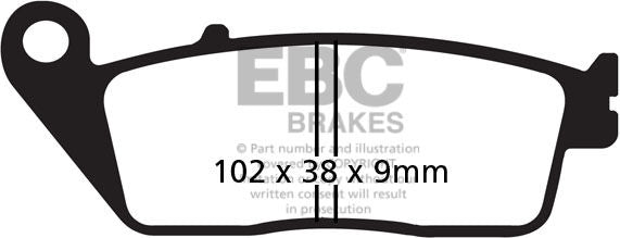 EBC-Brakes SFAC Carbon Series Scooter Pads to fit Front Right