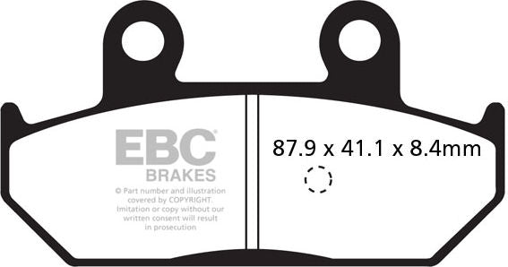 EBC-Brakes SFAC Carbon Series Scooter Pads to fit Rear Left