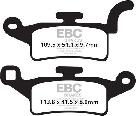 EBC-Brakes SFAC Carbon Series Scooter Pads to fit Front Left