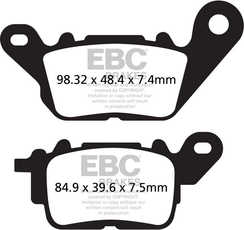 EBC-Brakes SFAC Carbon Series Scooter Pads to fit Front Right