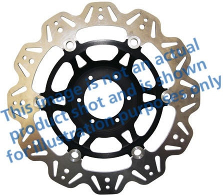 EBC-Brakes Vee-Series Sport Bike Disc (Black Hub) to fit Front Left