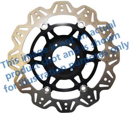 EBC-Brakes Vee-Series Sport Bike Disc (Black Hub) to fit Front Left