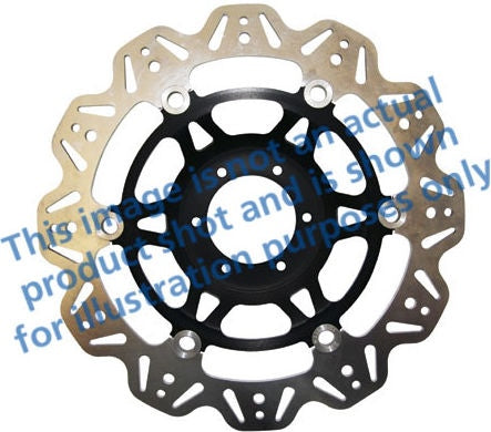 EBC-Brakes Vee-Series Sport Bike Disc (Black Hub) to fit Front Left
