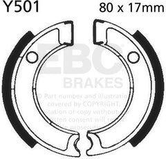 EBC-Brakes Plain Motorcycle Replacement Brake Shoes to fit Front Left