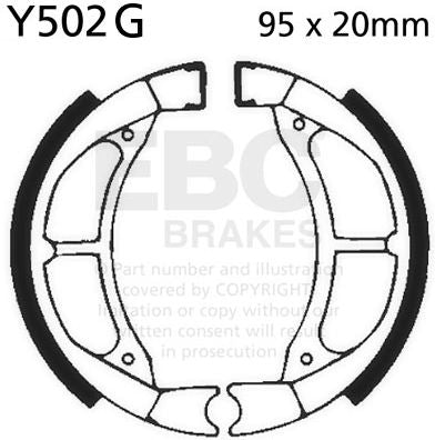 EBC-Brakes Motorcycle Grooved Replacement Brake Shoes to fit Front Left