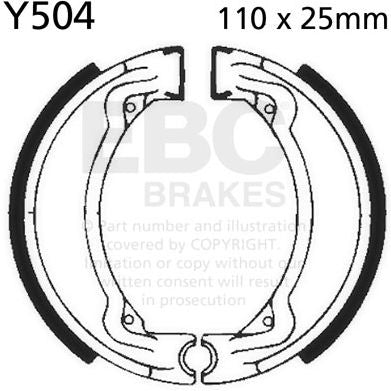 EBC-Brakes Plain Motorcycle Replacement Brake Shoes to fit Front Left