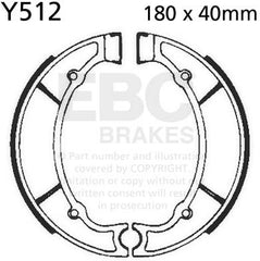 EBC-Brakes Plain Motorcycle Replacement Brake Shoes to fit Rear Right