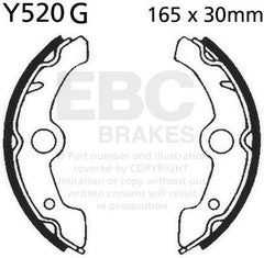 EBC-Brakes Motorcycle Grooved Replacement Brake Shoes to fit Front Left