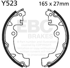 EBC-Brakes Plain Motorcycle Replacement Brake Shoes to fit Rear Left