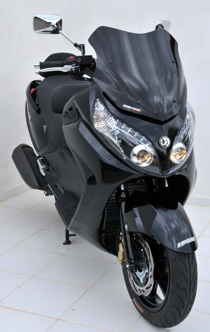 Ermax scooter windshield ermax sport 52cm (+ fitting kit s ) for MAXSYM 400/600 I 2011/2017 light black | 038803012