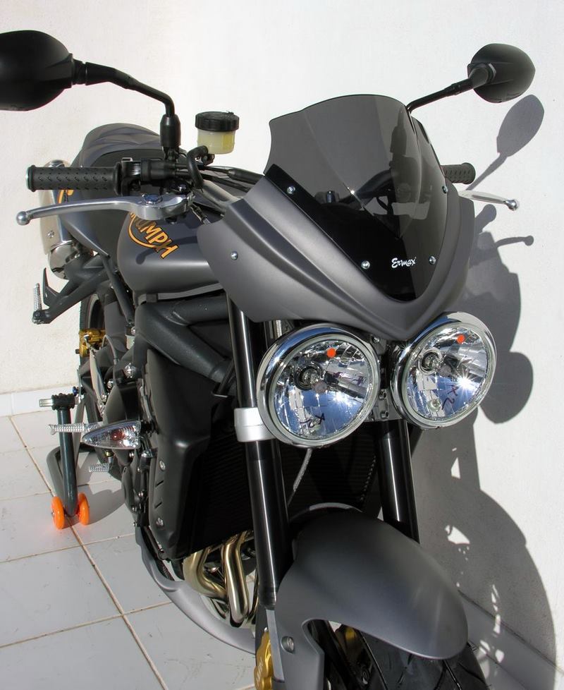 Ermax nose fairing (25cm + screen light black ) ermax for STREET TRIPLE R 2009-2011, unpainted 2009/2011 | 262100025