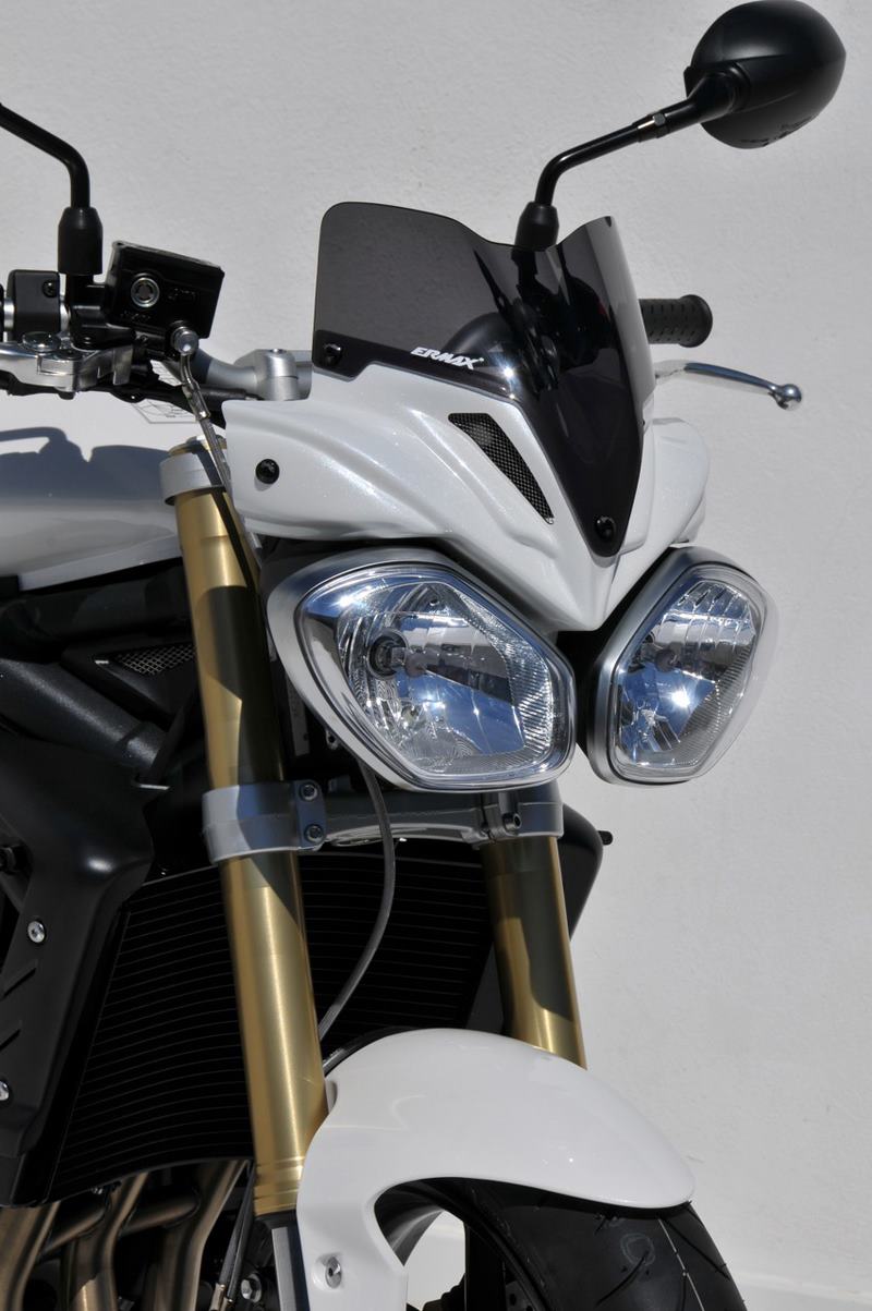 Ermax nose fairing (21cm + screen light black ) ermax for STREET TRIPLE R 2012, unpainted 2012 | 262100032