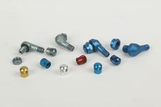 Ermax valita lls bent valve colored aluminium m8,3 with cap black | 315003001