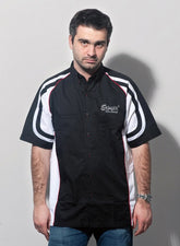 Ermax ermax man shirt brodée short sleeves noir/blanc/rouge | 650518055