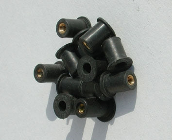Ermax ins4 rubber insert kit black M4 + steel screws chromé +rondelles (10 pièces ) | 9005M4004