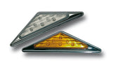 Ermax no. 8 mini répétiteurs (complements of blinkers ) triangular Ă leds 110 medium model white bords chromés | 9105BL008