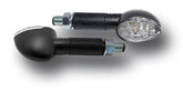 Ermax # 17 blinker white oval micro indicators with led E11 black | 9105NO017