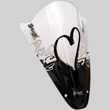 ERMAX Sérigraphie Black Hearts For Screen And Windshield | SE05PBCOE