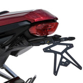 ERMAX Sup12 License Plate Holder Déporté Aluminium With Support Blinker Black | SUP12T08-NR